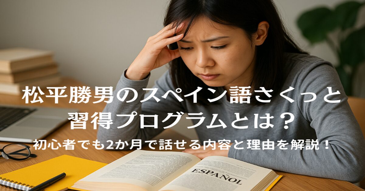 松平勝男のスペイン語さくっと習得プログラムの内容